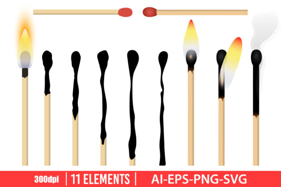 Download Match Burning Process Clipart Set - Premium Resources