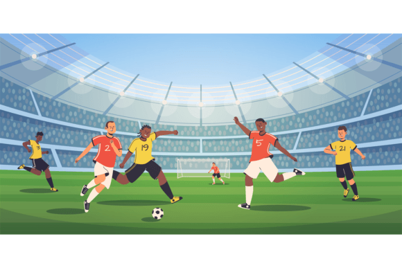 Download Soccer Stadium Players. Football Match, - Match Collection