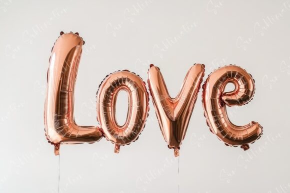 Download Shimmering Rose Gold Balloons Spelling - Rose gold balloons Collection
